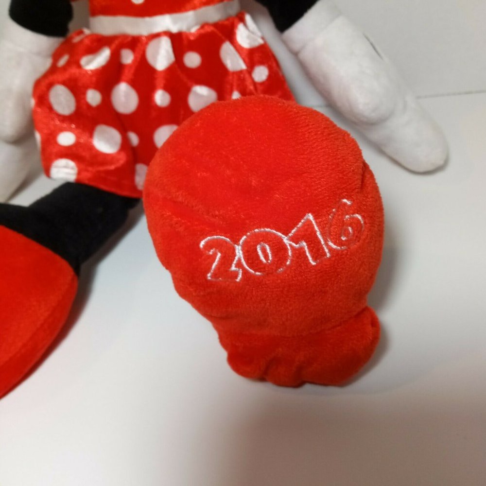 Disney Minnie Mouse Plush 22'' Collectible 2016 Plush Toy Red Polka Dot Dress - Picture 5 of 7